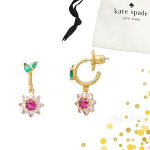 Kate Spade New Bloom Floral Huggie Earrings